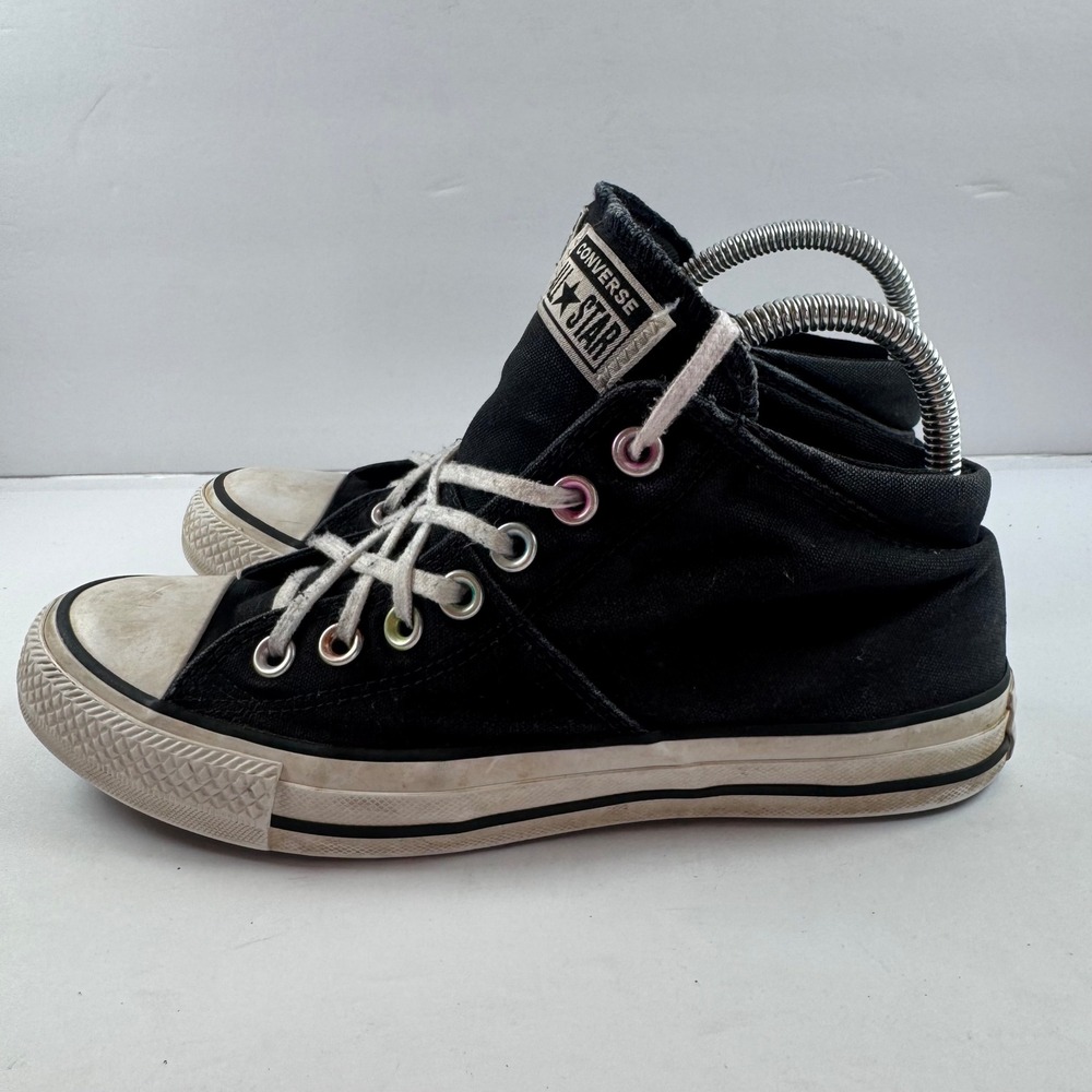 Converse Chuck‎ Taylor All Star Madison Mid Top Black Rainbow Eyelets Women's 8